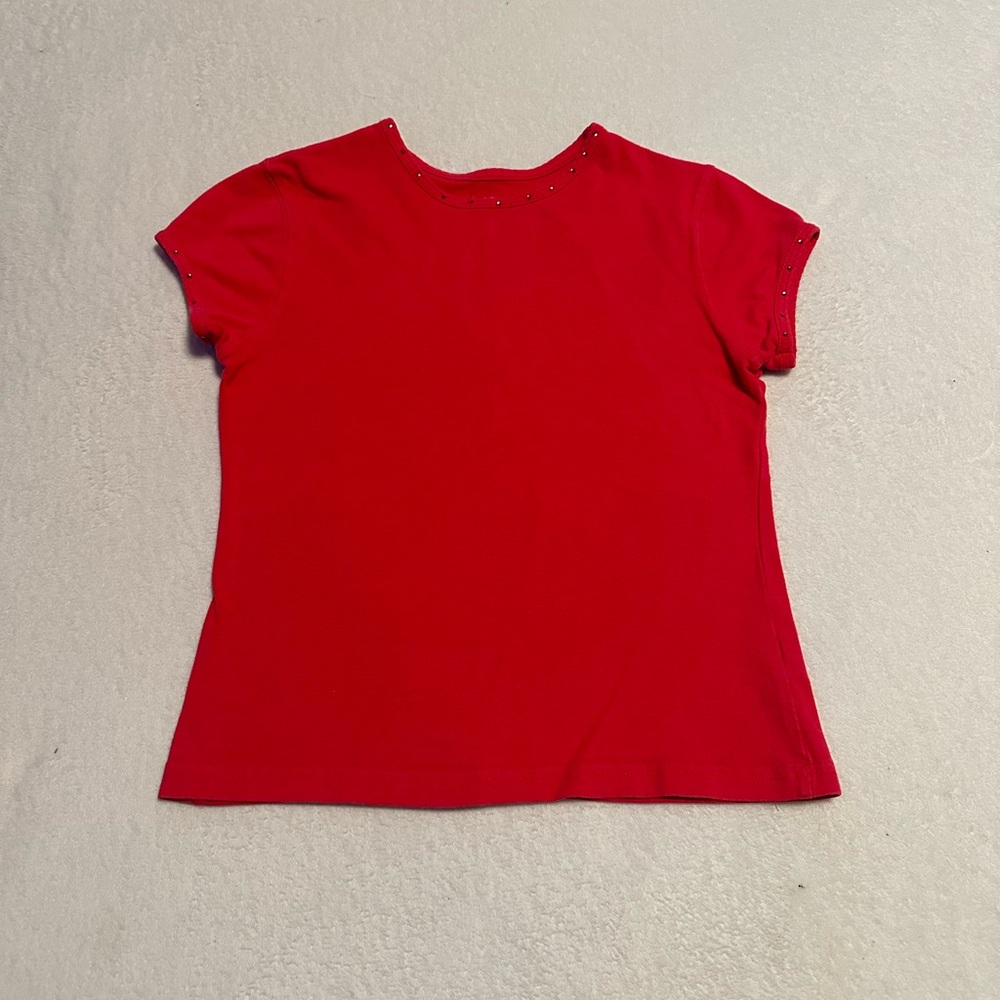 Adorable pink baby tee with rhinestone details
